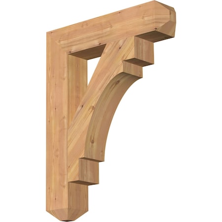 Ekena Millwork Merced Craftsman Smooth Bracket, Western Red Cedar, 5 1/2"W x 28"D x 36"H BKT06X28X36MRC04SWR